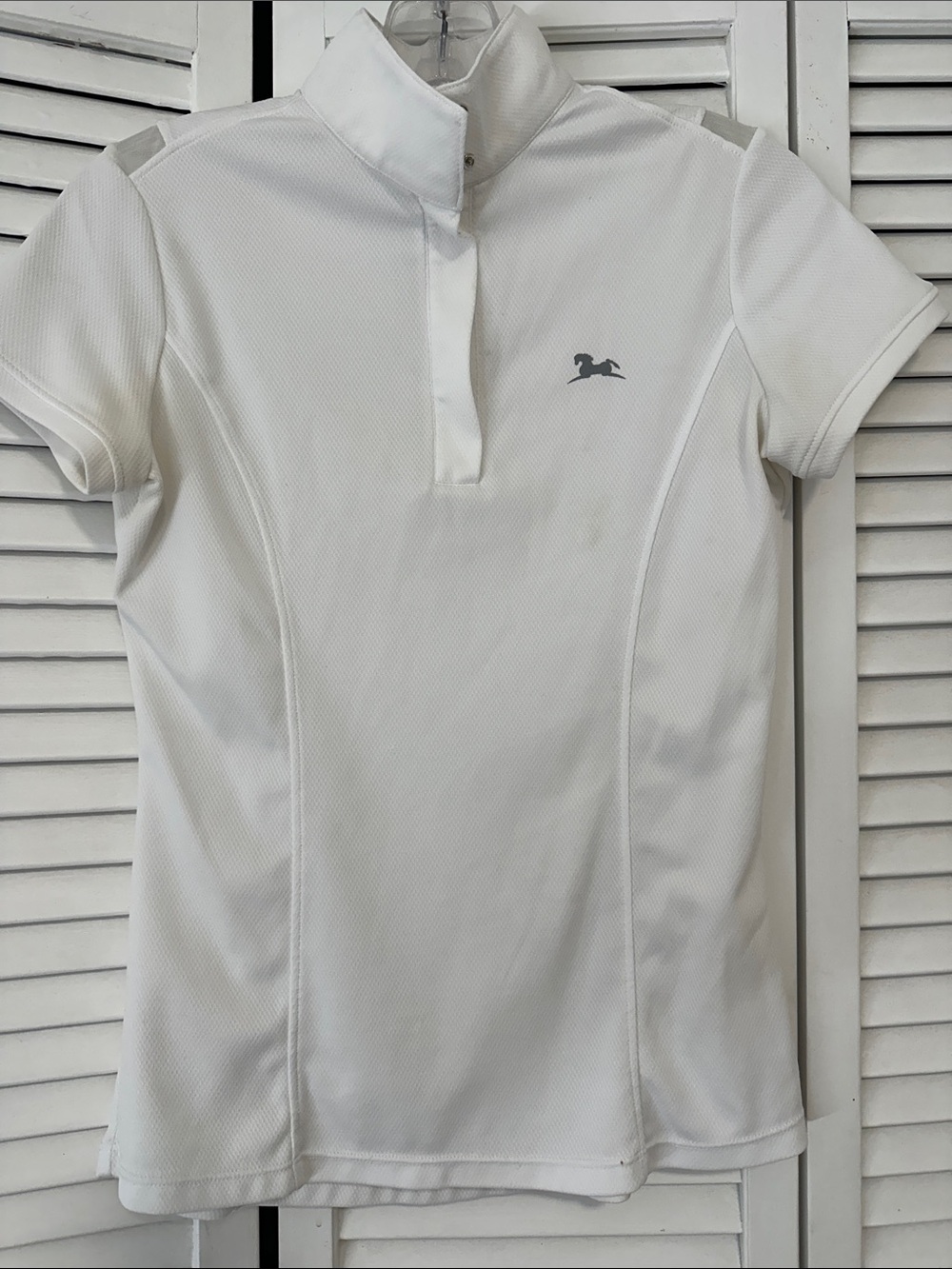 Classic White Girls' Short-Sleeve Performance Polo